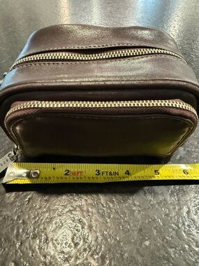 Men's Bobbi Brown Brown Double-Zip Travel Pouch